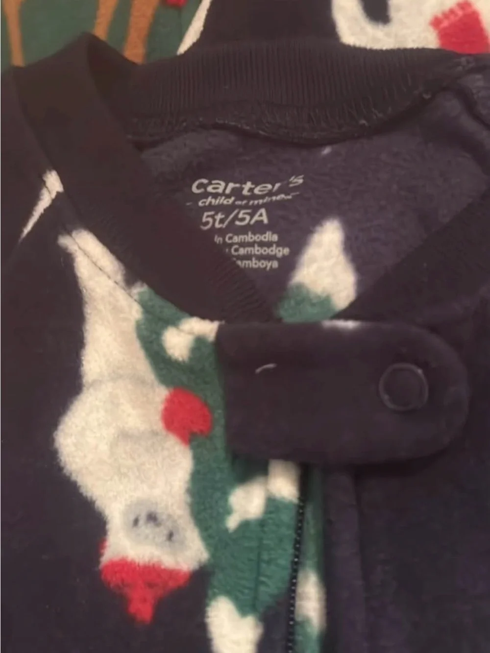 Kids Polar Bear & Striped Fleece Pajama I’m Bundle - Red, Navy, Green, Light Blu